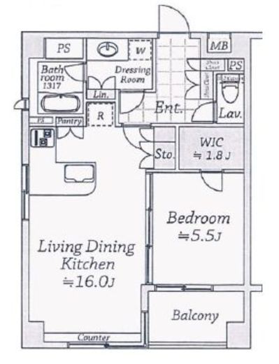ウィズウィース渋谷神南 N棟　306号室　間取り