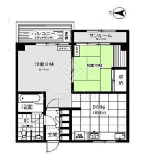 新坂マンション　405号室　間取り