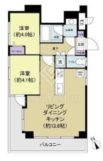 東武ハイライン高輪台　3F1号室　間取り