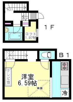 ニューディレクトレジデンス学芸大学　108号室　間取り