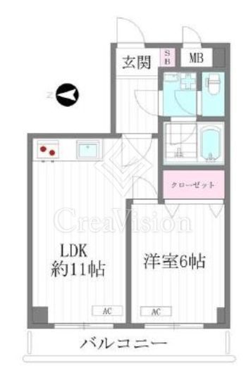 日興パレス南麻布第二　402号室　間取り