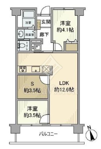 白金台ローヤルコーポ　1F1号室　間取り
