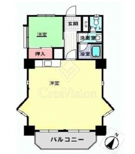 六本木東豊エステート　402号室　間取り