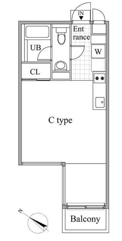 レジディア目黒Ⅱ　206号室　間取り