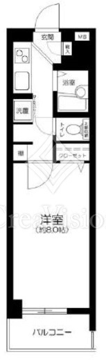 カーサ相生　A704号室　間取り