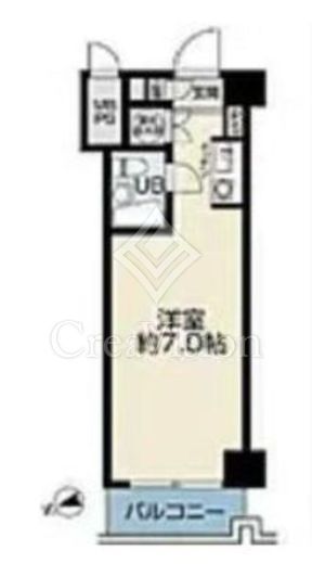 クラウン築地　206号室　間取り