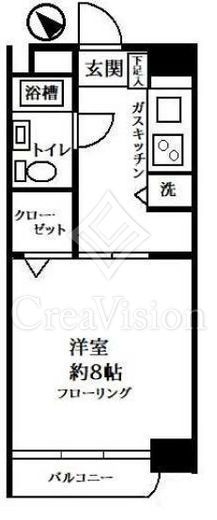 シャンボール築地　11F1号室　間取り