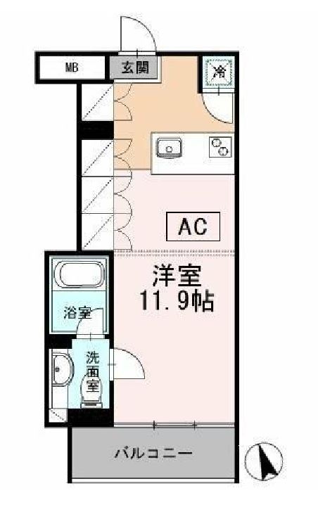 カスタリア目黒長者丸　102号室　間取り