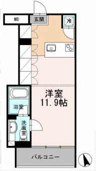 カスタリア目黒長者丸　302号室　間取り