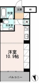 カスタリア目黒長者丸　311号室　間取り