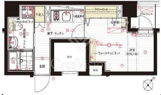 フュージョナル日本橋浜町　402号室　間取り