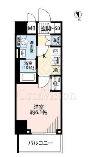 プレール・ドゥーク銀座イースト2　1001号室　間取り