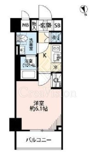 プレール・ドゥーク銀座EASTⅡ　1003号室　間取り