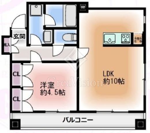 プレール・ドゥーク八丁堀　901号室　間取り