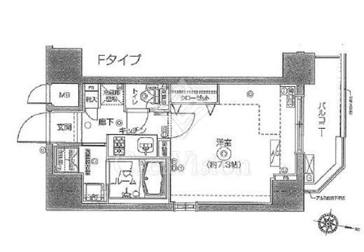 ZOOM九段下　1201号室　間取り