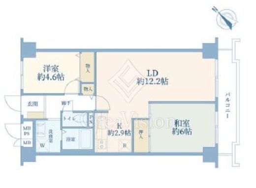 マンション勝どき　812号室　間取り