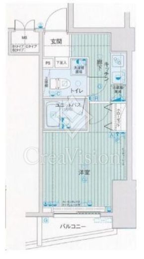 メインステージ東日本橋2　404号室　間取り