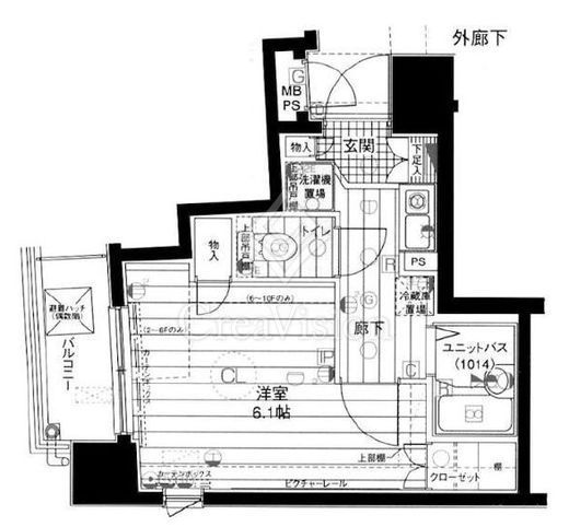 メインステージ日本橋箱崎2　303号室　間取り