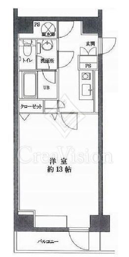 メゾン・ド・ヴィレ日本橋中州　702号室　間取り