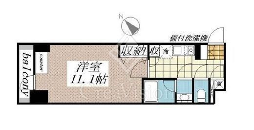 メゾン・ド・ヴィレ日本橋中州　807号室　間取り