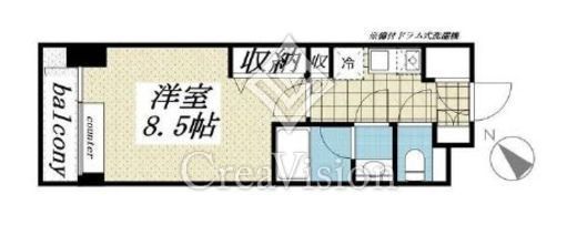 メゾン・ド・ヴィレ日本橋中州　706号室　間取り