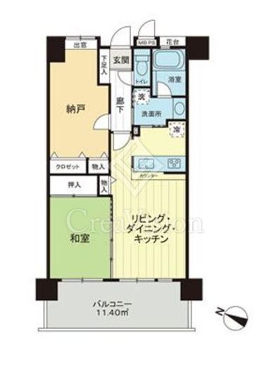 ライオンズマンション勝どき　904号室　間取り