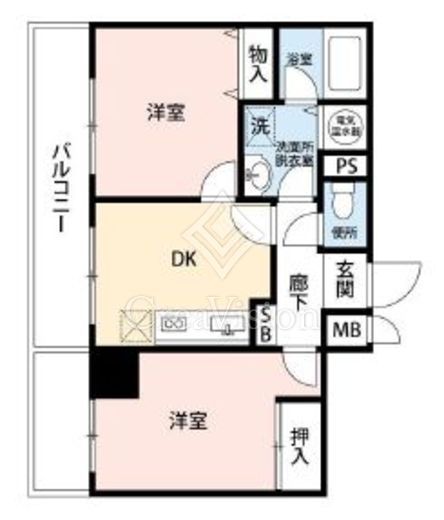 ライオンズマンション日本橋　6F1号室　間取り