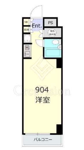 ライオンズマンション八丁堀　904号室　間取り