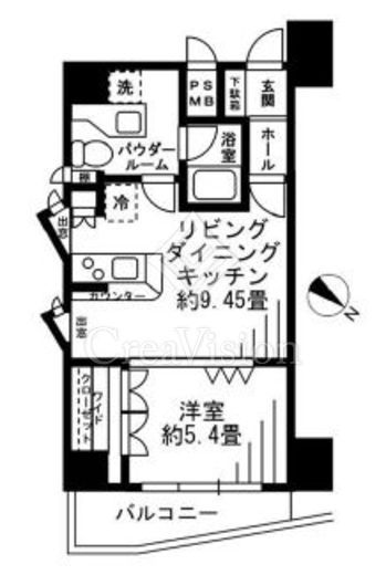 ラヴェンナ日本橋　703号室　間取り