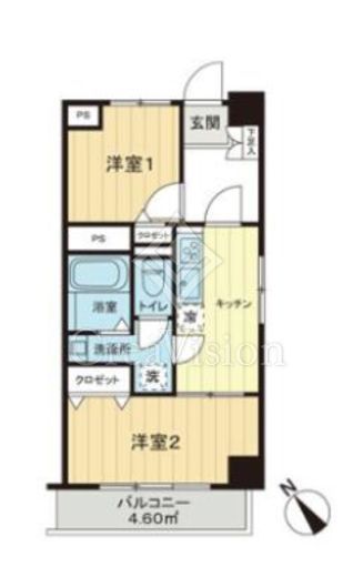 越前堀永谷マンション　205号室　間取り