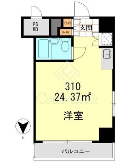 秀和日本橋箱崎レジデンス　310号室　間取り