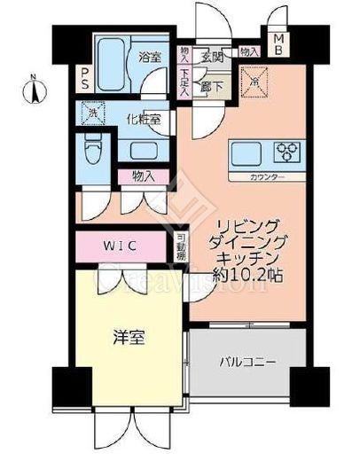 エム・ブランド新宿戸山公園　404号室　間取り