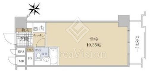 藤和新川コープ　10F1号室　間取り