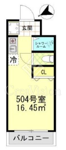 日本橋ロイヤルプラザ　504号室　間取り