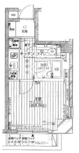菱和パレス銀座八丁目　202号室　間取り