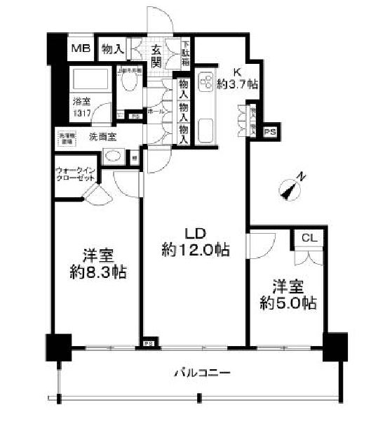 フィールM西新宿　1005号室　間取り
