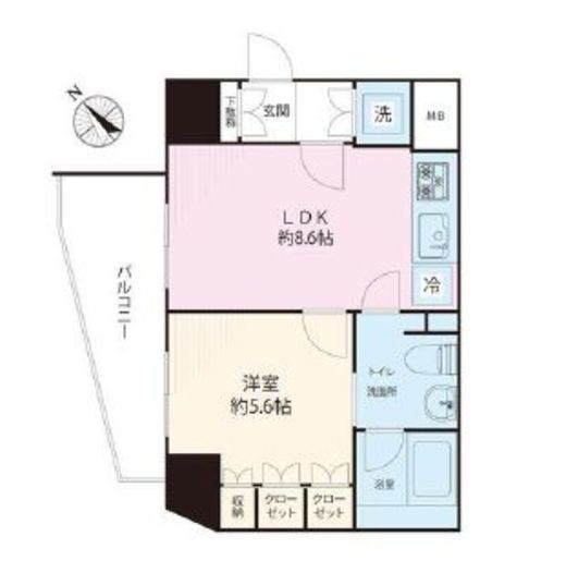 フィールM西新宿　401号室　間取り