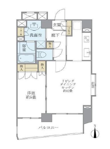 グランアビテ四谷三丁目ステーションフロント　1303号室　間取り