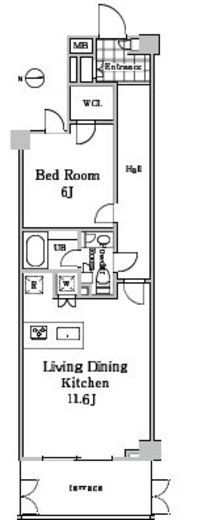 グレイスコート白金　110号室　間取り