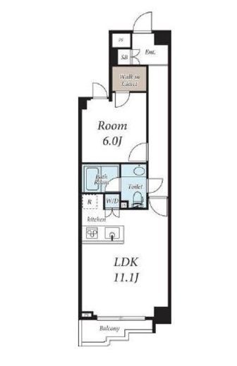 グレイスコート白金　410号室　間取り