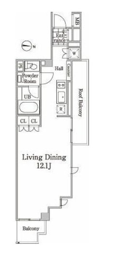 グレイスコート白金　406号室　間取り