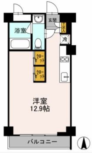 カスタリア目黒鷹番　402号室　間取り