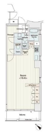 カスタリア八丁堀　402号室　間取り