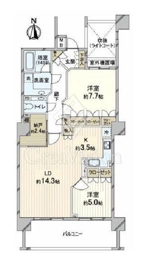 クレアトール代々木大山　302号室　間取り