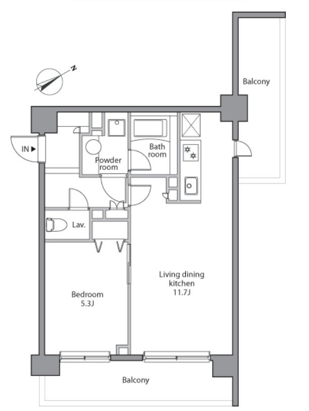 レジディア赤坂　207号室　間取り