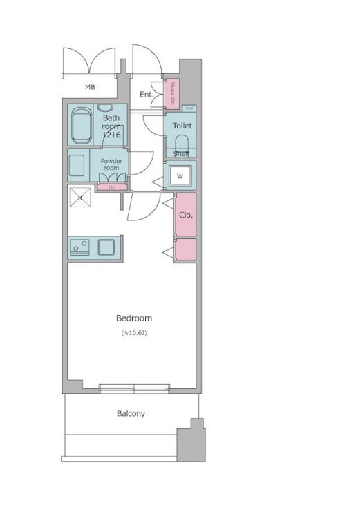 レジディア西麻布　502号室　間取り