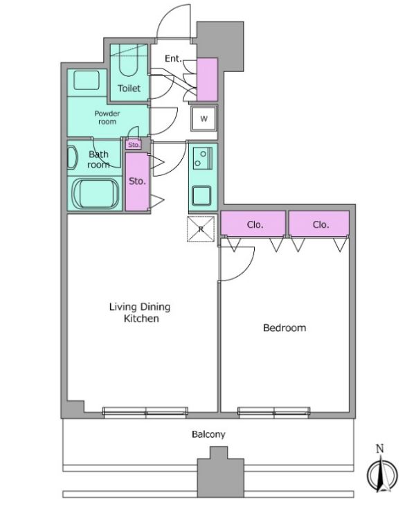 レジディア西麻布　407号室　間取り