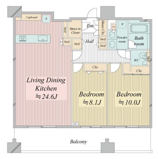 レジディア西麻布　1003号室　間取り