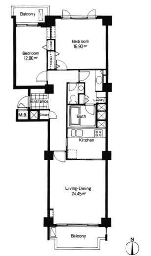 広尾ガーデンヒルズ　M304号室　間取り