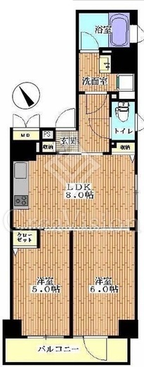 ハーモニーレジデンス月島　501号室　間取り